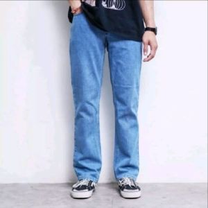CELANA JEANS STANDAR REGULER FIT / JEANS DENIM PRIA / CELANA STANDAR PANJANG BIRU MUDA BIRU NAVY HITAM SIZE 27-39 / JEANS NON STREATCH PRIA DEWASA
