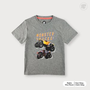 Áo thun bé trai size đại BIGFOX - MISS MEOW chất liệu cotton mềm mịn mặc mùa hè in Ô tô Monster Truck size trẻ em 34567891011 tuổi