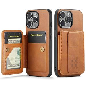 Magnetic Invisible folding Bracket Phone Case for iPhone 16 Pro Max 15 14 Plus 13 12 11 Leather Bag Wallet Card Solt stand Cover