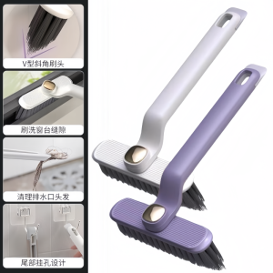 Multi functional rotating bathroom crevice brush bathroom dead corners hard bristled brush floor crevice brush washbasin cleaning