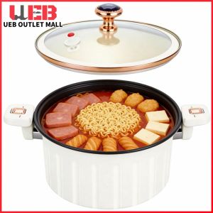 8L Enamel Lined Electric Multi Cooker with Double Handles Non-Stick Coating for Home Use