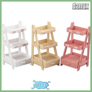 danux บ้านตุ๊กตา1:12ชั้นวางดอกไม้ขนาดเล็กชั้นหนังสือชั้นวางแสดงชั้นวางอุปกรณ์ในสวนนางฟ้าเฟอร์นิเจอร์โมเดลของเล่น
