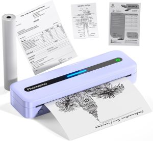 Phomemo M832 Portable A4 PrinterUpgrade 300DPI Wireless Bluetooth Inkless Thermal Printer for Travel Business