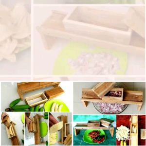Pengiris Bawang dan Pengiris Keripik Kayu Jati Asli 100%