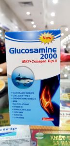 2 hộp Bổ khớp Glucosamin 2000 Collagen tuýp II và MK7 - Giúp giảm khô cứng khớp  giúp khớp hoạt động linh hoạt tăng chất nhờn cho khớp - Hộp 60 V