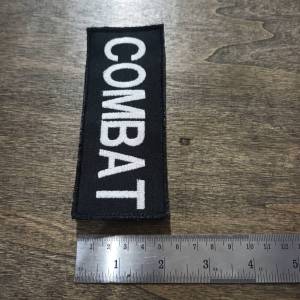 Tec40 COMBAT VELCRO PATCH อาร์มตีนตุ๊กแก ปักจักร งานปัก SIZE 135x55mm ไรท์สาระกับครูแว่น Tec40store