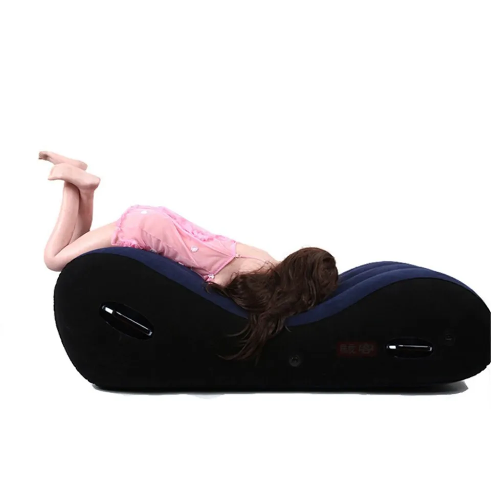 Sex Love Pillow Inflatable Sofa Bed Air Cushion Yoga Chaise Lounge Relax  Chair Portable Lounger Position Aid Flocking Furniture | Lazada PH