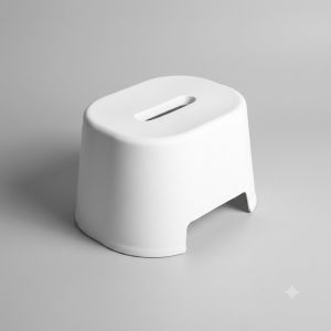 Locaupin Step Stool Clear Foot Stool Bathroom Shower Stool Used as Computer Stand for Adults and Children