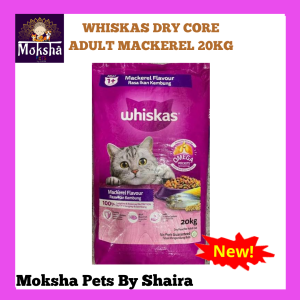 WHISKAS DRY CORE ADULT MACKEREL FLAVOR 20KG