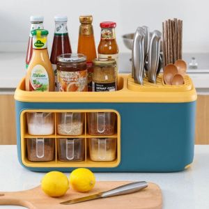 Nordic Color PP Kitchen Seasoning Storage Rack and Holder Kitchen Flavoring Kitchen Organizer Rack Cookware Holders