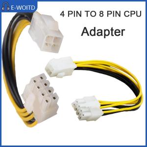 【E-WOITD】 4-Pin to 8-Pin ATX Motherboard CPU Power Supply Adapter Converter Cable