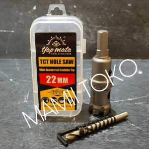 Tjap Mata hole saw TCT 22mm Bor pelubang baja stainless besi alumunium