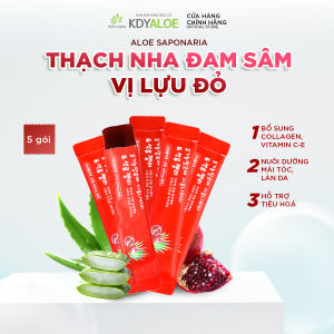 THẠCH NHA ĐAM SÂM LỰU ĐỎ HỮU CƠ KDY ALOE Hỗ Trợ Đẹp Da