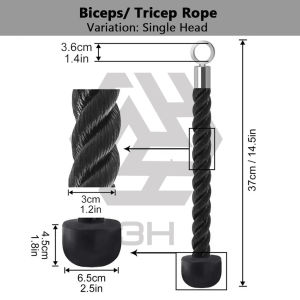 3H Tali Latihan Tricep/Biceps | Single/Double Pull Rope| Arm Muscle Building | Gym Workout Equipment