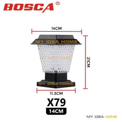 BOSCA SOLAR Lamp LAWN LIGHT POST LAMP Outdoor Solar Light For Gate or Park WHITE AND WARM WHITE COD