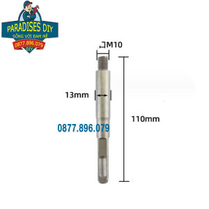 Chuôi chuyển ren M10 (10mm ren thô) lắp mũi khoan khoét lỗ gạch đá cho máy khoan máy khoan bê tông