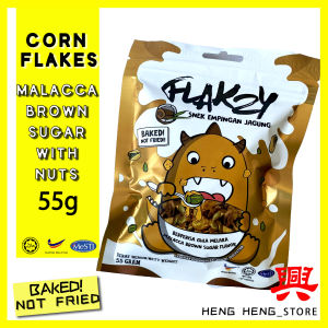 Flakzy crunchy malacca brown sugar corn flakes with nuts (55g per pack)