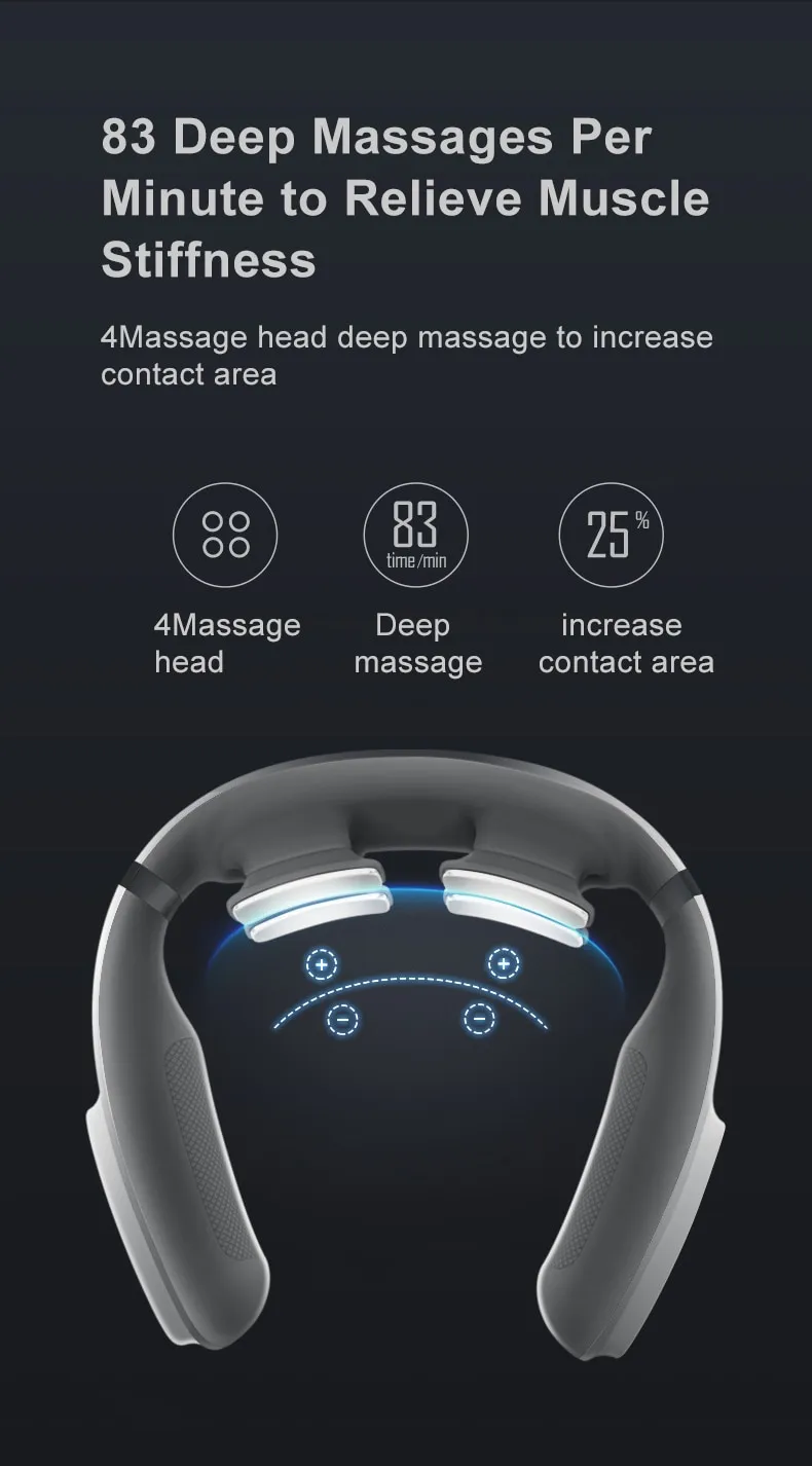 Gadgetoo Xiaomi Jeeback G3 Electric Wireless Neck Massager Tens Pulse Relieve