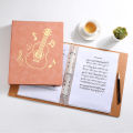 A4 Size Music Holder 20 Sleeves 40 Pocket Capacity Luxury PU Leather Cover Music Folder for Piano Violin Orchestra Flexible Rings for Band Practice. 