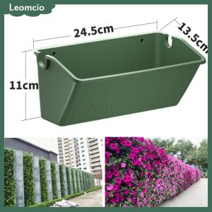 [Leomcio] สวนกลางแจ้งโรงงานกระถางดอกไม้ภาชนะผนังแขวนแนวตั้งสีเขียว