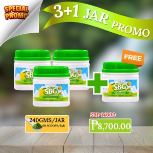 3+1 SBG Jar Salveo Barley Grass Powder 240gms/Jar For Health immunity Disgestion