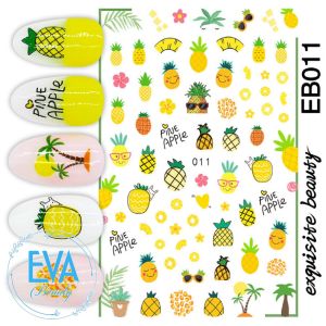 Sticker Dán Móng Tay 3D Dạng Decal Dán Chống Nước Hoạ Tiết Trái Cây Quả Dứa Thơm Pine Apple EB011