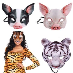 VINEY for Adult Animal Costume Party Mardi Gras Carnival Party Party Supplies Pig  Cosplay Props Masquerade  Halloween Decoration Tiger