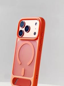 Hidden Stand Magnetic Phone Case For iPhone 17 16 15 14 13 Pro Max For MagSafe Soft Edge Translucent Hard Back Cover For iPhone 17 Air 16 15 14 Plus Non-Slip Shockproof Protection Casing