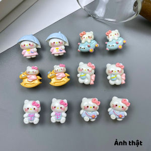 Bộ 12 Sticker Charm 3D chủ đề Mèo đáng yêu DIY Mayto gắn Dép Cross Dép Sục Cá Sấu JB-238