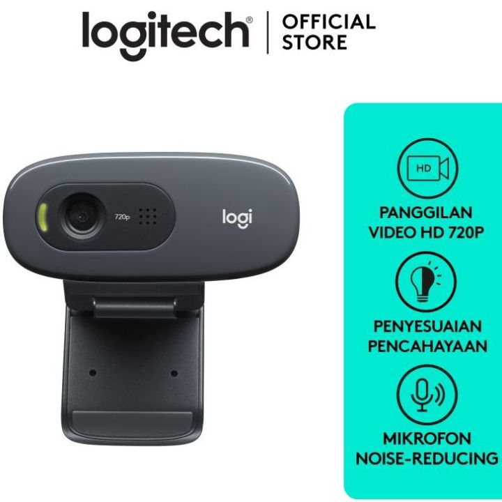 Logitech Webcam C270 HD Video Calls 720P 30fps dengan 55 dFCV auto
