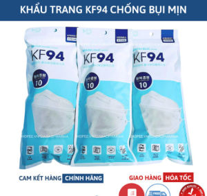 Set 10 Chiếc Khẩu trang 4 Lớp KF94 Chống Bụi Mịn Và Kháng Khuẩn Hàng Cao Cấp