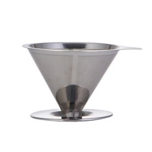 Coffee Filter Holder Reusable Double Layer Pour Over Coffees Dripper 304 Stainless Steel Mesh Espresso Tea Strainer Basket Tools