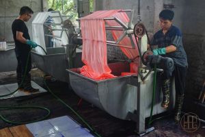 Vải lụa may áo dài tơ tằm Palacesilk cúc đại đóa màu xanh ngọc siêu nhẹ#mềm mượt#thoáng mát