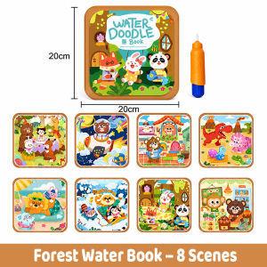 [SG Stock] Magic Water Drawing Book Reusable water doodle book Mess-free Educational water coloring book for kids