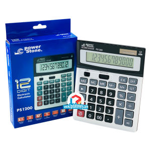 Power Stone 12 Digit Calculator Dual Power P1200