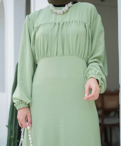 DRESS TALI CRINKLE // DINI DRES KONDANGAN WANITA REMAJA // DRESS CRINKLE REMAJA OOTD HIJAB // GAUN KOMBINASI WARNA MODERN 2023 // DRESS BEST SELLER