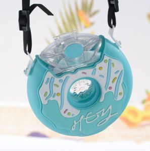 ใหม่ล่าสุด !! กระติกน้ำโดนัท สำหรับเด็ก กระติกน้ำโดนัท380ml กระติกน้ำพร้อมสายสะพาย สามารถปรับสายได้ กระติกน้ำ คุณภาพดี ฝาเปิด-ปิดง่าย