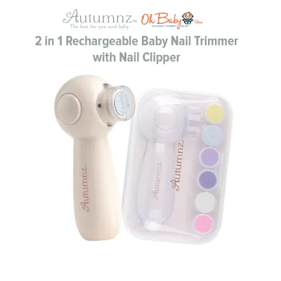 Autumnz 2 in 1 Rechargeable Baby Nail Trimmer with Nail Clipper | Oh Baby Store
