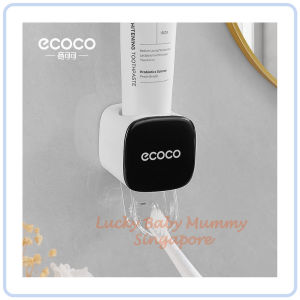 【DAILY ESSENTIAL】 Ecoco Wall-Mounted Toothpaste Dispenser - Black / Grey 1pc / 2pc