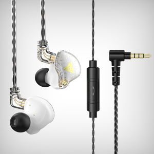 QKZ AK6 Pro Wired Earphone Wired Headphones with Microphone Copper Driver HiFi Earphone Musician Audio Return Earbuds Headset
