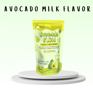 Avocado Glow Collagen drink and Glutathione Drink | Avocado Milk Flavor 100% Original Collagen Drink Supplement