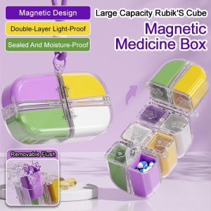 Practical And Stylish Medicine Box Bag Medicine Box Transparent Material Multifunction Double Closed Light Manage To Take Medicine Organizer Capsule Medicine Box Family