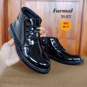 Sepatu Pria Formal PDH Polri Security ASN Kerja Resmi Hitam Kilap