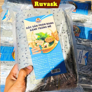 Bánh Tráng Mè Đen Phan Rang Loại 1 Nhúng Nước Cuốn Dẻo Dai - Bánh Tráng Mè Nhúng Đặc Sản Ninh Thuận - Bánh Tráng Ruvask