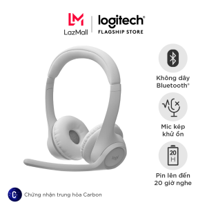 Tai nghe Bluetooth không dây Logitech Zone 300 với Micrô khử tiếng ồn Tương thích với Windows Mac iOS iPadOS Android