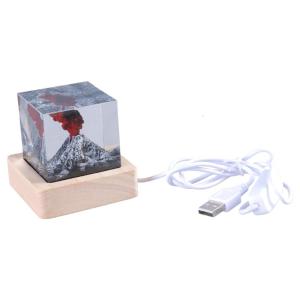 Striking Fire Sculpture Volcano Eruptions Night Light Impressive Detailing Eruptions Sculpture Night Lamp Home Decors