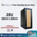 [READY STOCK] Primestar 28U 19inch Floor Standing Server Rack, Perspex / Perforated Door (SIRIM). 