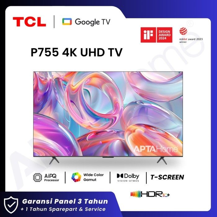 Smart TV TCL P755 4K UHD Google TV 43 Inch - HDR 10+ Dolby Vision Atmos ...