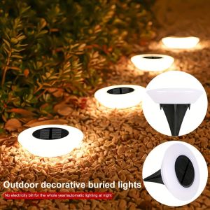 1/4Pcs Led Solar Ground Burial Light Outdoor Waterproof Super Bright Warm White Decorative garden Light for House Backyard Villa Lawn Lamp Landscape