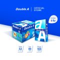 (1 กล่อง 5 รีม) Double A กระดาษถ่ายเอกสาร ขนาด A4 หนา 80 แกรม 500แผ่น ต่อรีม. 